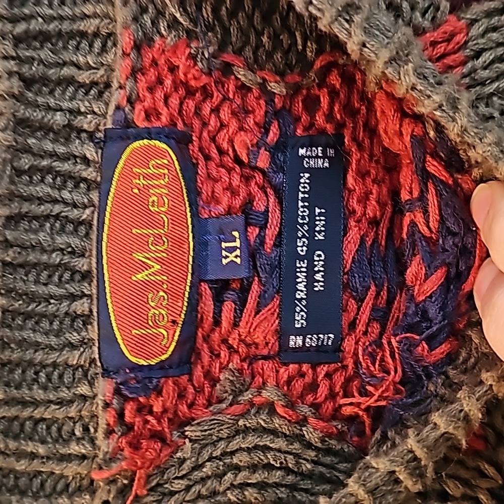 Men's XL Jas. McLeith Sweater patchwork colorblock - Picture 4 of 6